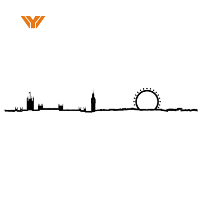 Ligne City Skyline Décoration personnalisée en aluminium et acier inoxydable adaptée à l'intérieur et à l'extérieur de la maison et de l'hôtel Métal découpé au laser